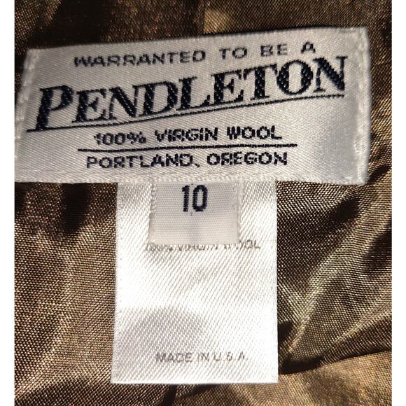 Vintage Pendleton Virgin Wool Tartan Plaid Blazer Women's 10 Jacket USA 80s 90s - Picture 7 of 16